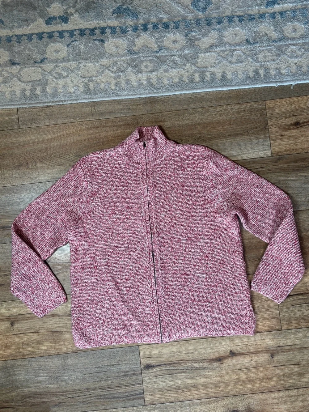 Nordstrom full-zip marled knit cardigan sweater